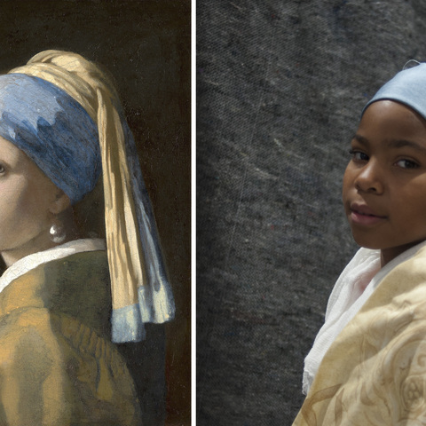 original painting: Girl with a Pearl Earring by Johannes Vermeer